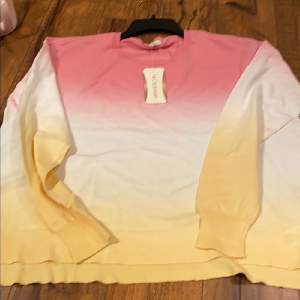 Recreation dip dye cotton pullover large